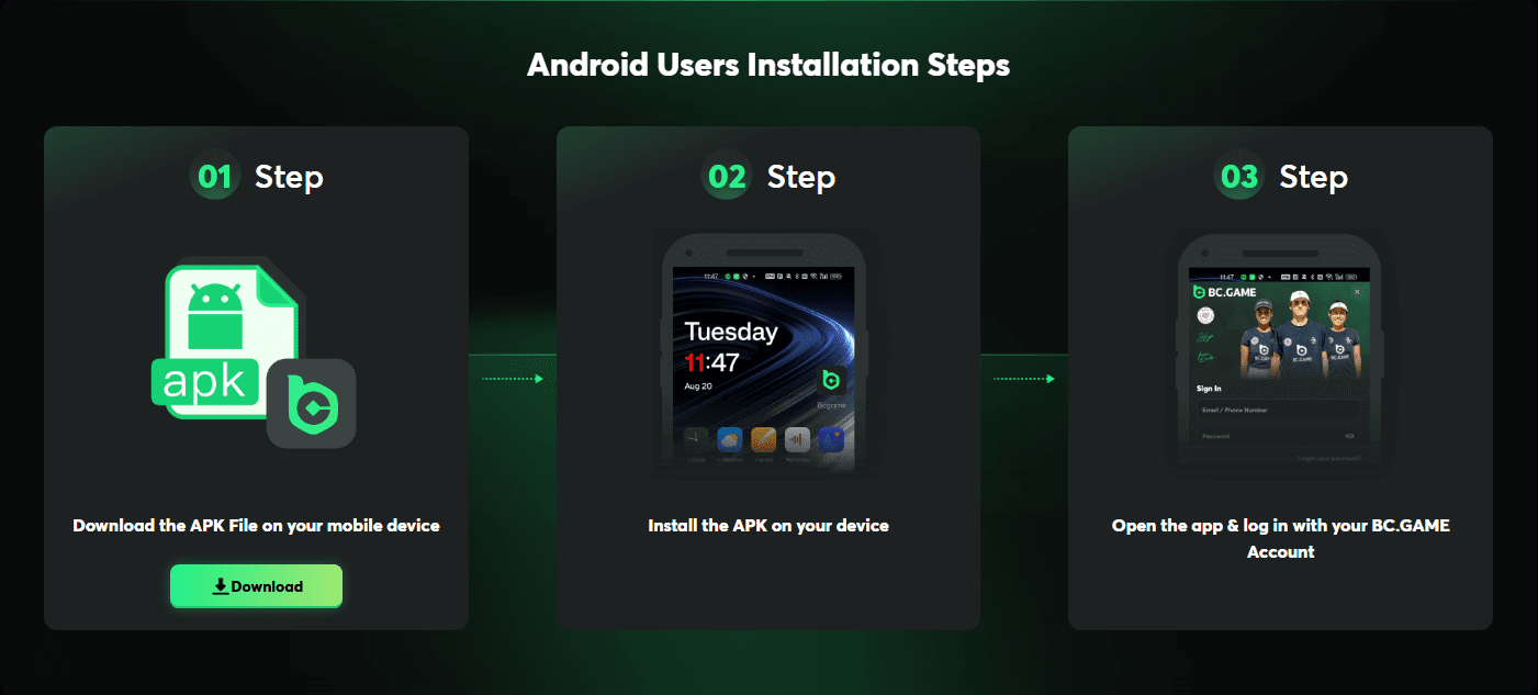 APK Download Requirements for Android